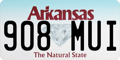 AR license plate 908MUI