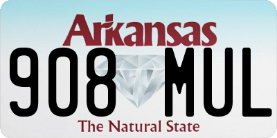 AR license plate 908MUL