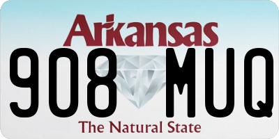 AR license plate 908MUQ