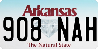 AR license plate 908NAH