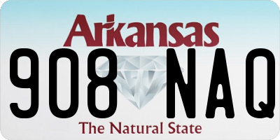 AR license plate 908NAQ