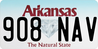 AR license plate 908NAV