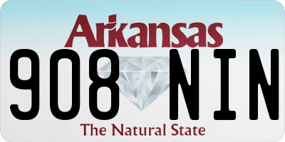 AR license plate 908NIN