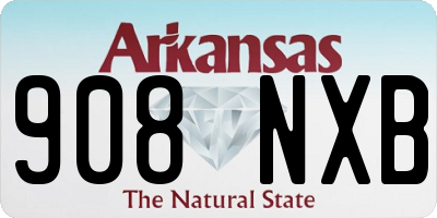 AR license plate 908NXB