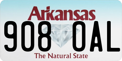 AR license plate 908OAL