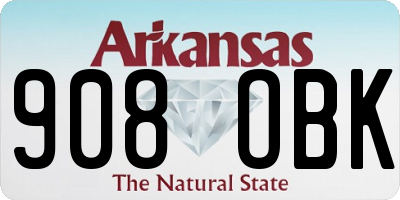AR license plate 908OBK