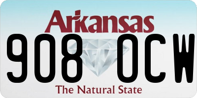 AR license plate 908OCW