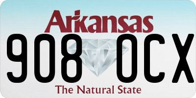 AR license plate 908OCX