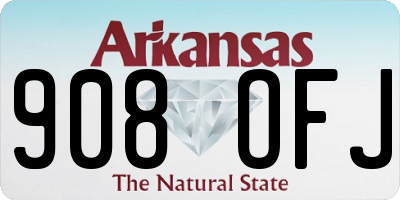 AR license plate 908OFJ