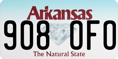 AR license plate 908OFO