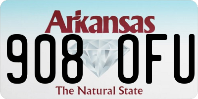 AR license plate 908OFU