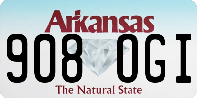 AR license plate 908OGI
