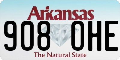 AR license plate 908OHE