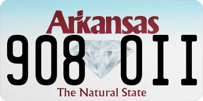 AR license plate 908OII