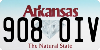 AR license plate 908OIV