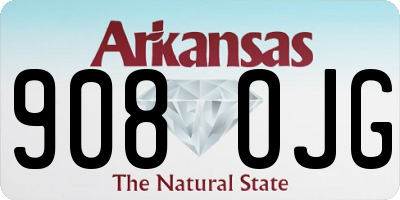 AR license plate 908OJG