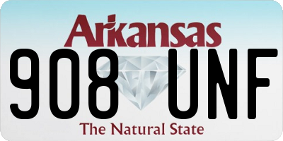 AR license plate 908UNF