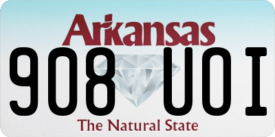AR license plate 908UOI