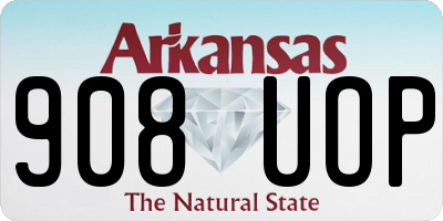 AR license plate 908UOP