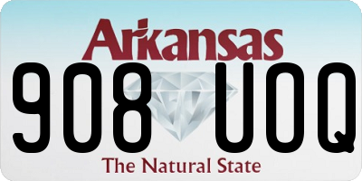 AR license plate 908UOQ