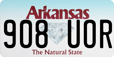 AR license plate 908UOR