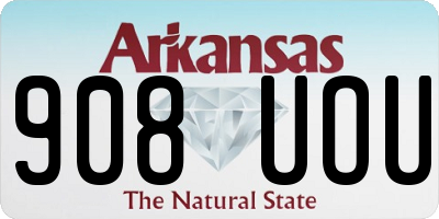 AR license plate 908UOU