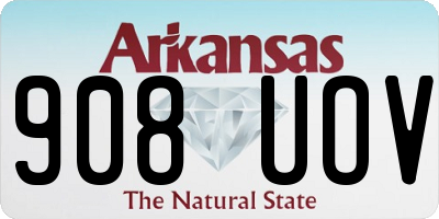 AR license plate 908UOV