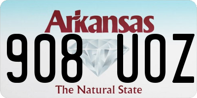 AR license plate 908UOZ