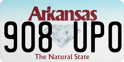 AR license plate 908UPO