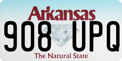 AR license plate 908UPQ