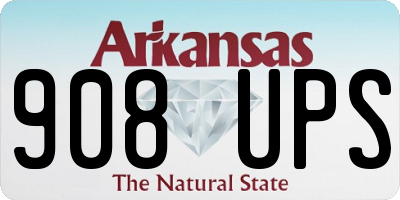 AR license plate 908UPS