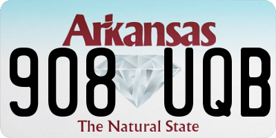 AR license plate 908UQB