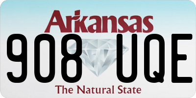 AR license plate 908UQE