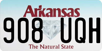 AR license plate 908UQH