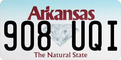 AR license plate 908UQI