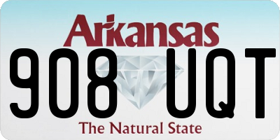 AR license plate 908UQT