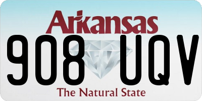 AR license plate 908UQV