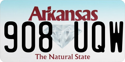 AR license plate 908UQW