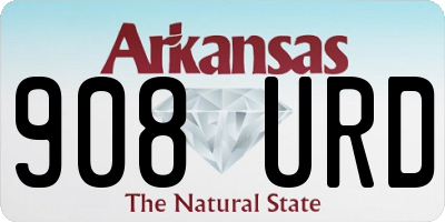 AR license plate 908URD