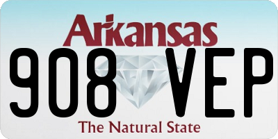 AR license plate 908VEP
