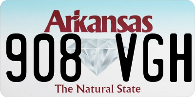 AR license plate 908VGH
