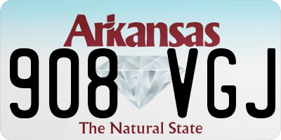 AR license plate 908VGJ