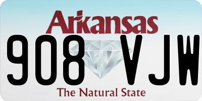 AR license plate 908VJW