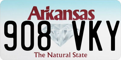 AR license plate 908VKY