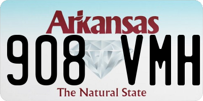 AR license plate 908VMH
