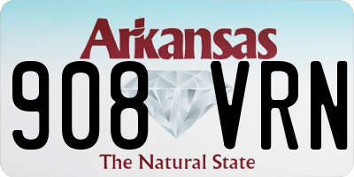 AR license plate 908VRN
