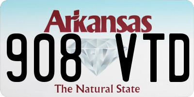 AR license plate 908VTD