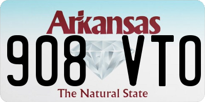 AR license plate 908VTO