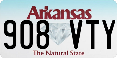 AR license plate 908VTY