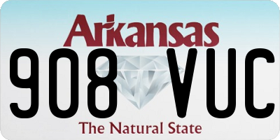 AR license plate 908VUC
